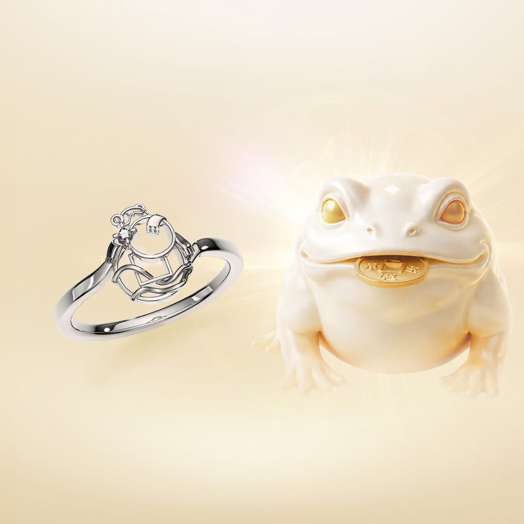 Three-Legged Golden Toad Ring