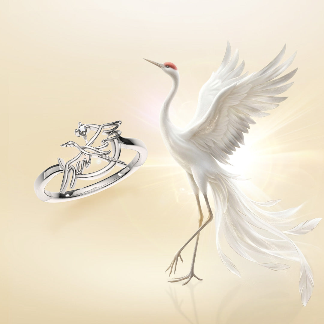 Heavenly Crane Ring