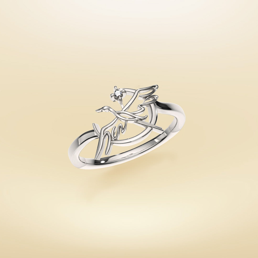 Heavenly Crane Ring